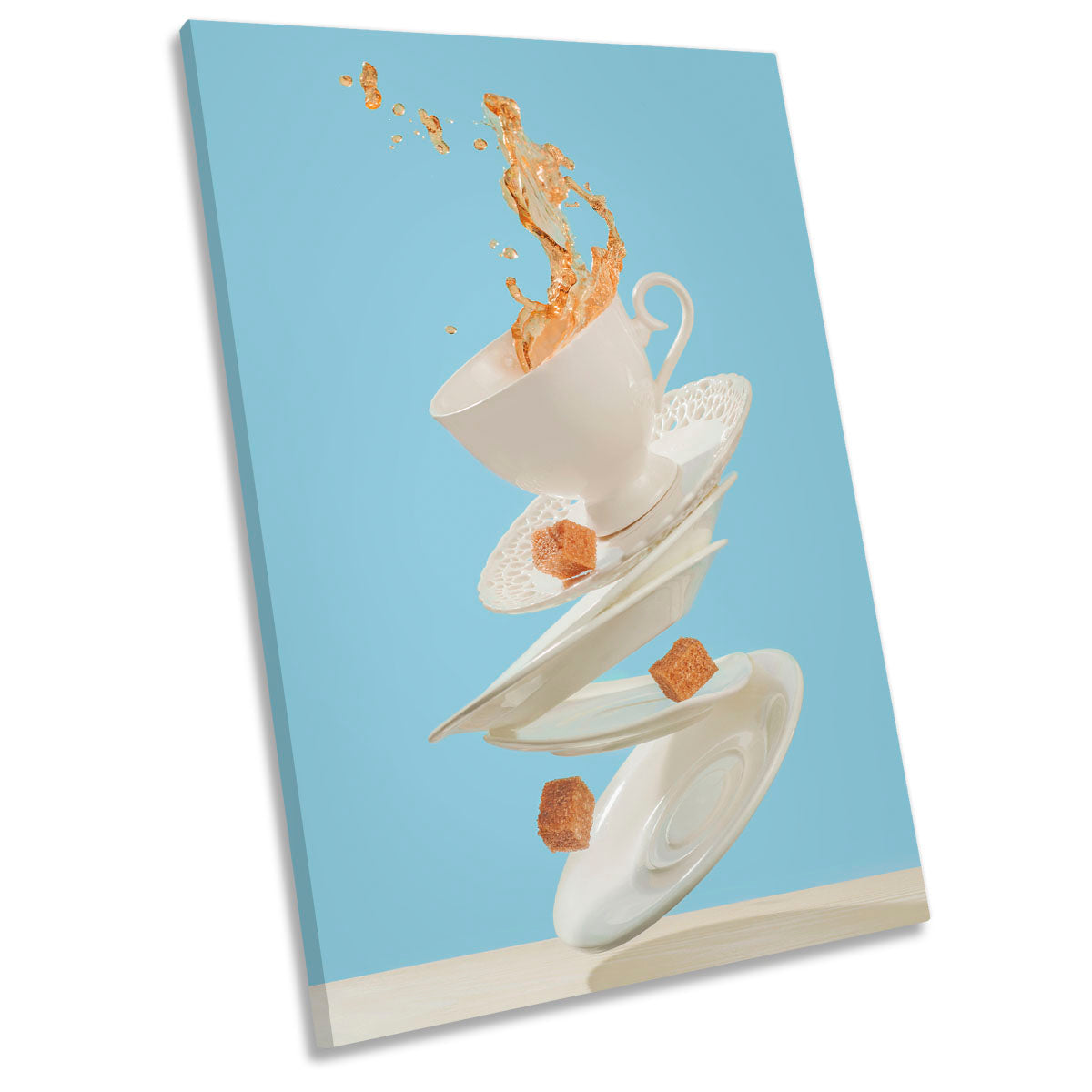 Coffee for a Magician Blue Kitchen CANVAS WALL ART Portrait Picture Print