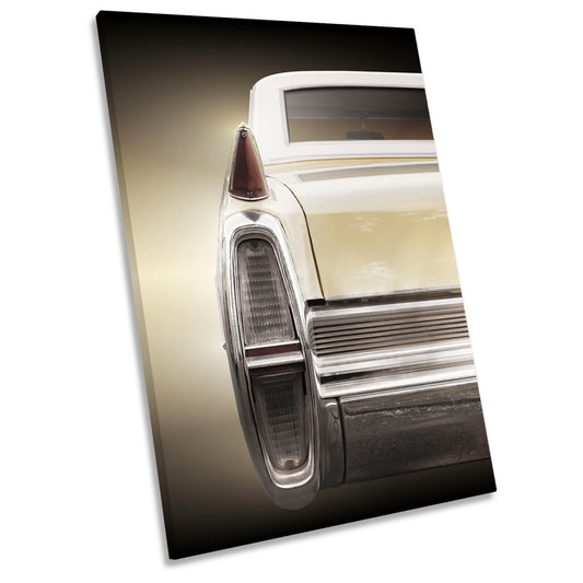 American Classic Car Coupe Deville 1964 CANVAS WALL ART Portrait Picture Print