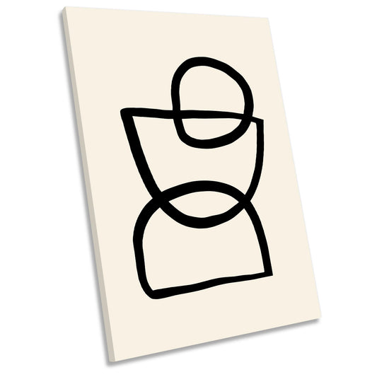 Abstract Graphical Shapes Modern CANVAS WALL ART Portrait Picture Print