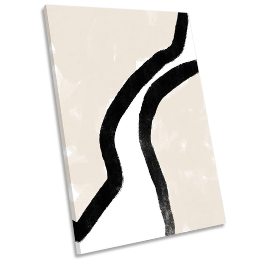 Abstract Bordered Shapes Modern CANVAS WALL ART Portrait Picture Print