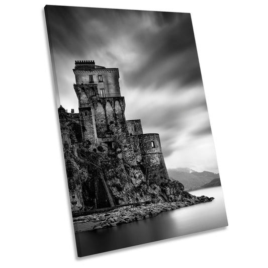 Amalfi Coast Italy Castle CANVAS WALL ART Portrait Picture Print