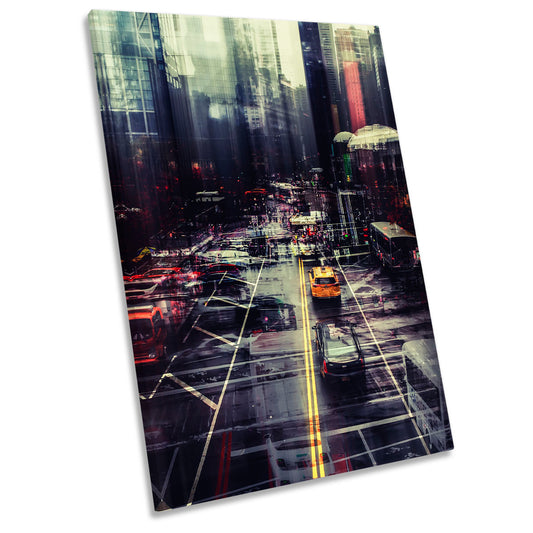Abstract New York City Modern NYC CANVAS WALL ART Portrait Picture Print