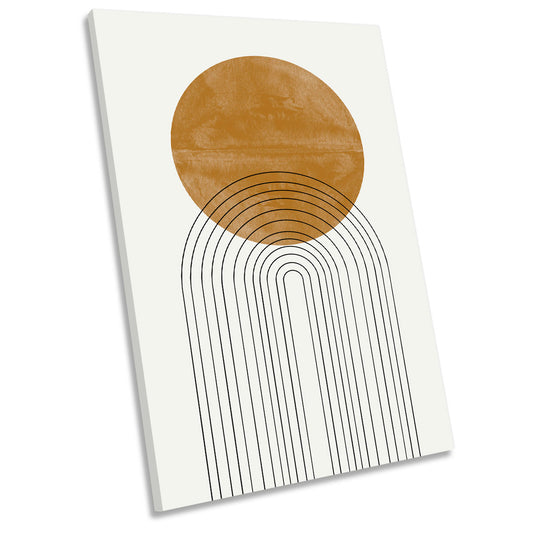 Abstract Circle Flow Arch CANVAS WALL ART Portrait Picture Print