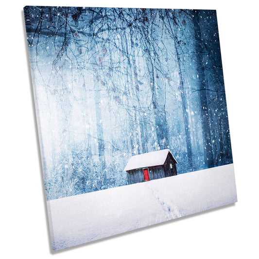 Winter Landscape Snow Cabin Scenic