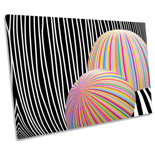 Abstract Expression Rainbow Umbrellas CANVAS WALL ART Print Picture