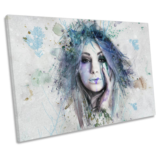Winter Fashion Hair Modern CANVAS WALL ART Print Picture