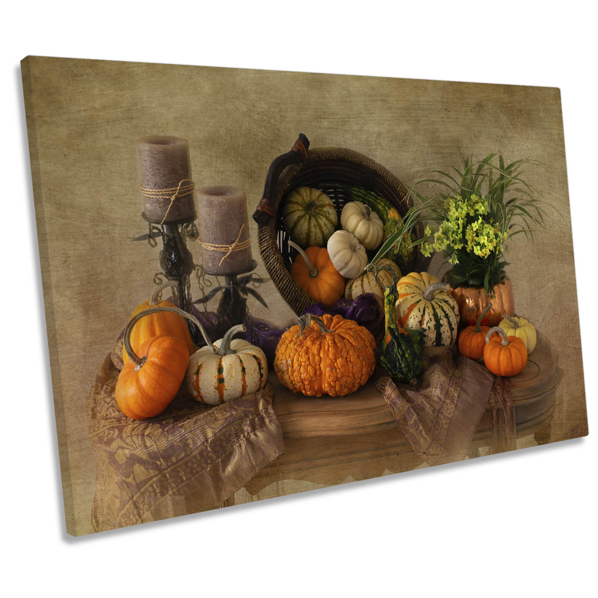 Autumn Gathering Still Life Kitchen CANVAS WALL ART Print Picture