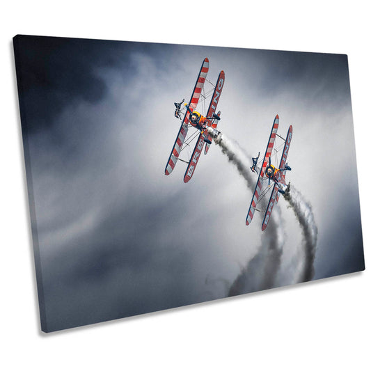 Wing Walkers Planes Airshow CANVAS WALL ART Print Picture
