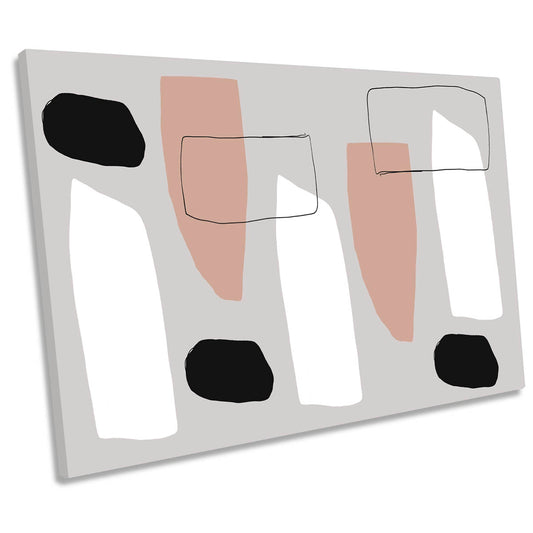 Abstract Happiness Geometric Shapes CANVAS WALL ART Print Picture