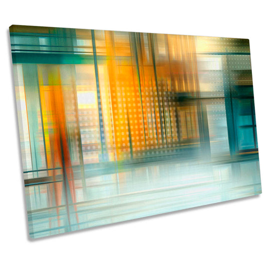 Abstract Walking Orange CANVAS WALL ART Print Picture