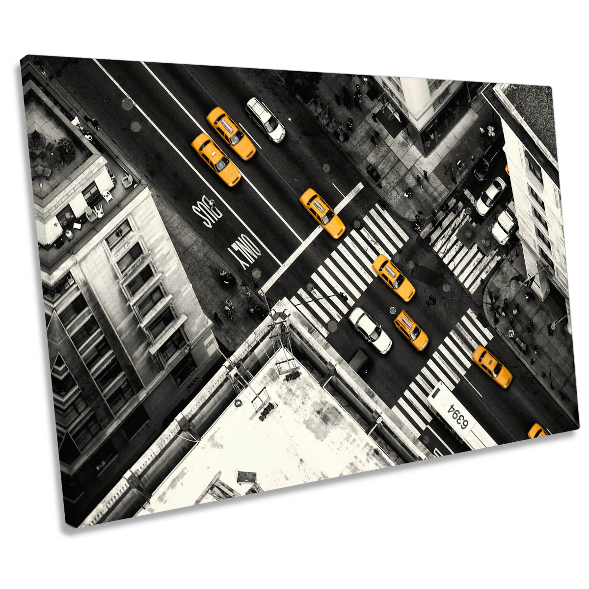 Yellow Flow New York Taxi CANVAS WALL ART Print Picture