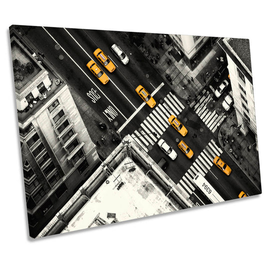 Yellow Flow New York Taxi CANVAS WALL ART Print Picture